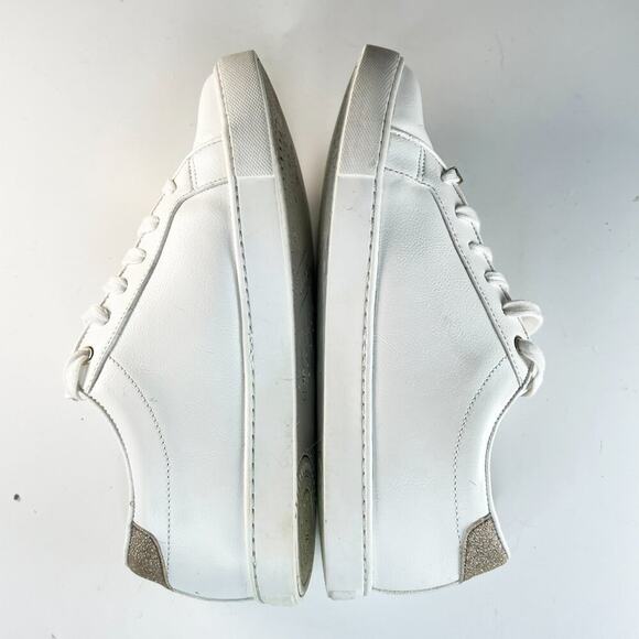 Aldo White Sneakers with Floral Embroidery and Gold Accents - Picture 5 of 13